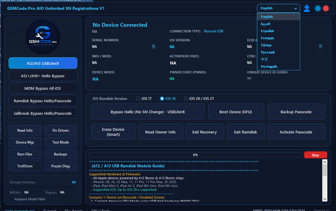 GSMCode.Pro AIO Unlimited SN Registrations V1.0 — 1 Year Activation (Unlimited PC Change) Tool